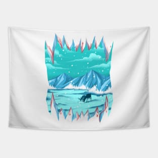 winter hunt Tapestry