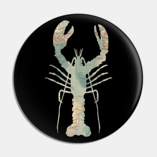 Lobster silhouette from 1905 Atlantic Ocean Pin