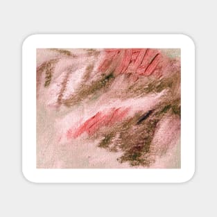 Abstract Oil Painting Pink Red Jade Green 11c7 Magnet