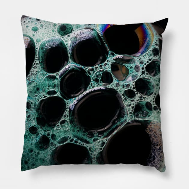 Bubbles Soap Texture | Mix of Colours Pillow by gronly