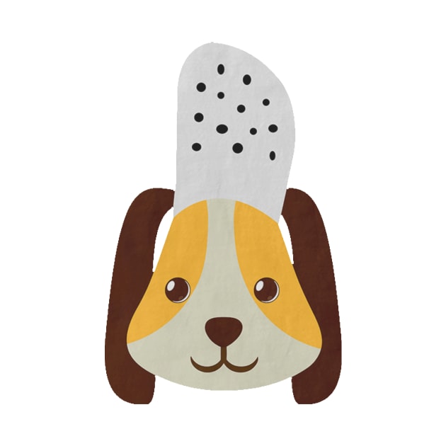 cute doggo with croc on the head orange by Uwaki