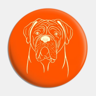 Dogue de Bordeaux (Orange and Beige) Pin