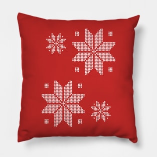 Ugly Christmas Sweater with Snowflakes Pillow