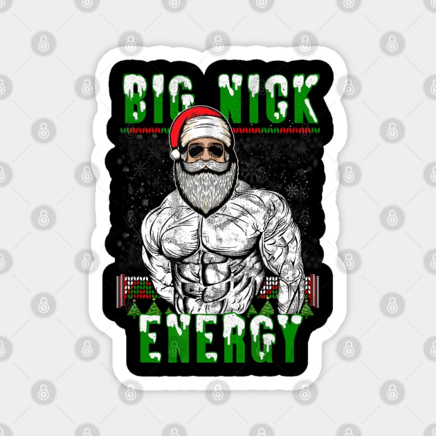 Big Nick Energy Dad Bod Santa Claus Christmas Magnet by Mitsue Kersting