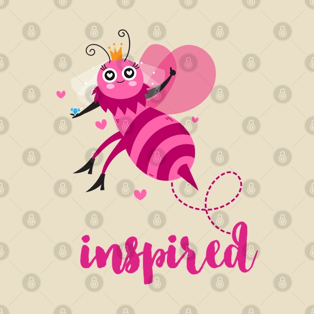 Cute Bee Pun - Be Inspired Pink Aesthetic by Inspire Enclave