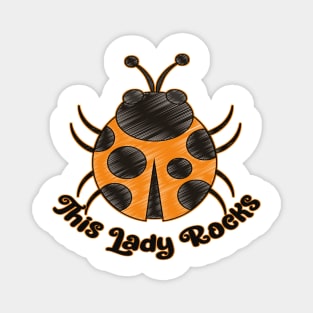 Cute Ladybug Design - This Lady Rocks Magnet