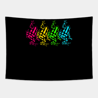 Dendrobates frogs rainbow Tapestry