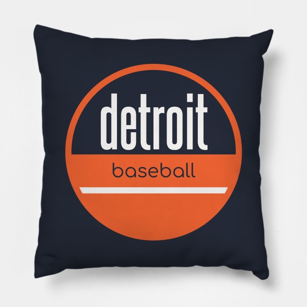 Detroit baseball Pillow by BVHstudio