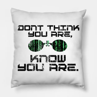 Dont think you are, know you are Pillow