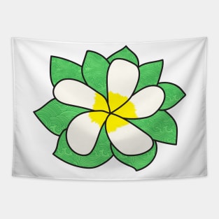 Frangipani Ocean Leaf Tapestry