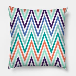 Blue & Orange Stripes Pillow