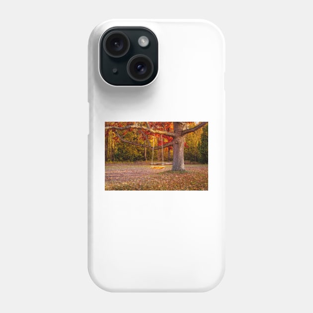 Tree Swing In Autumn Phone Case by Robert Alsop