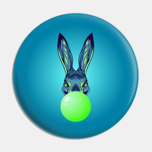 Green Bubblegum Rabbit Pin