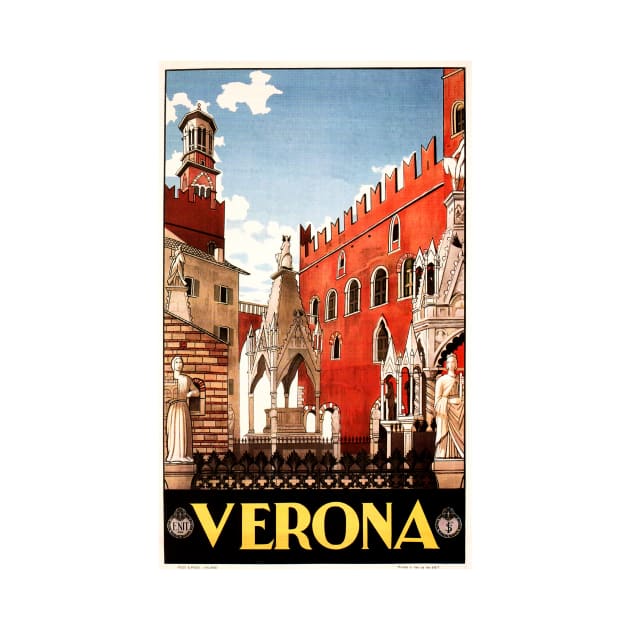 VERONA Veneto ITALY Holiday Advertisement Vintage Italian Travel by vintageposters