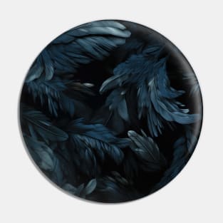 Whispers of Blue Feathers Pin