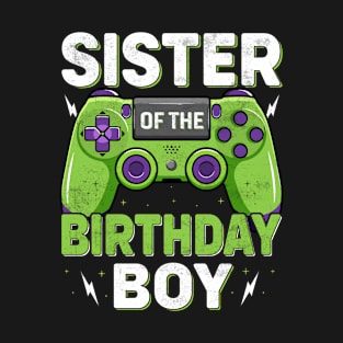 Sister Of The Birthday Boy Matching Video Game Gamer Party T-Shirt