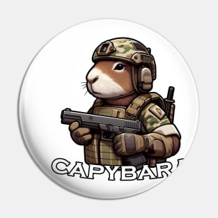 tactical capybara Pin