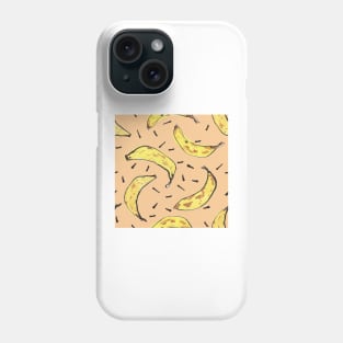 Bananas pattern on tequila sunrise Phone Case