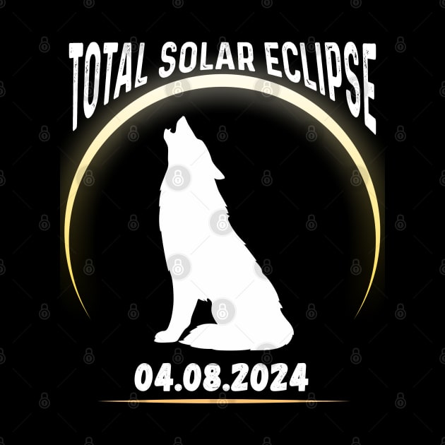 wolf solar eclipse 2024 by Peter smith