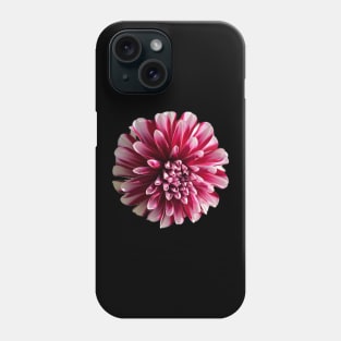 Red and white Dahlia flower Phone Case