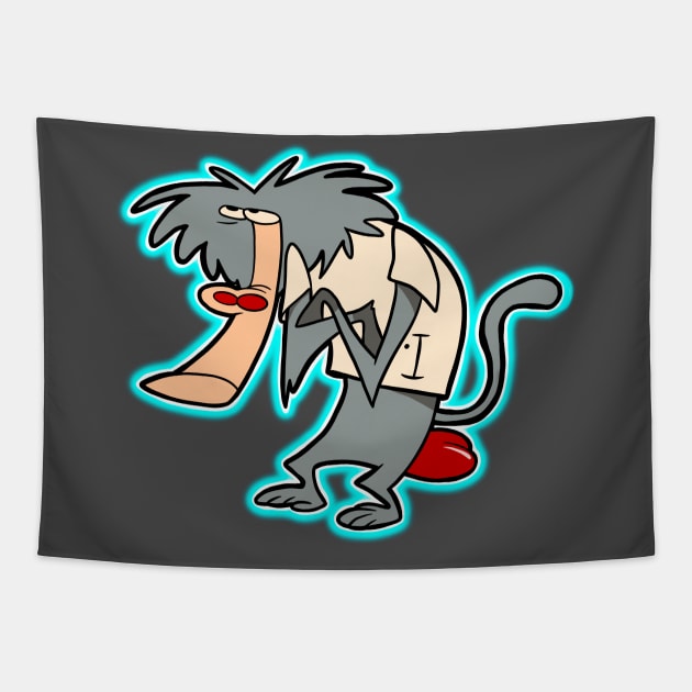 I.R. Baboon fan art Tapestry by Inkoholic