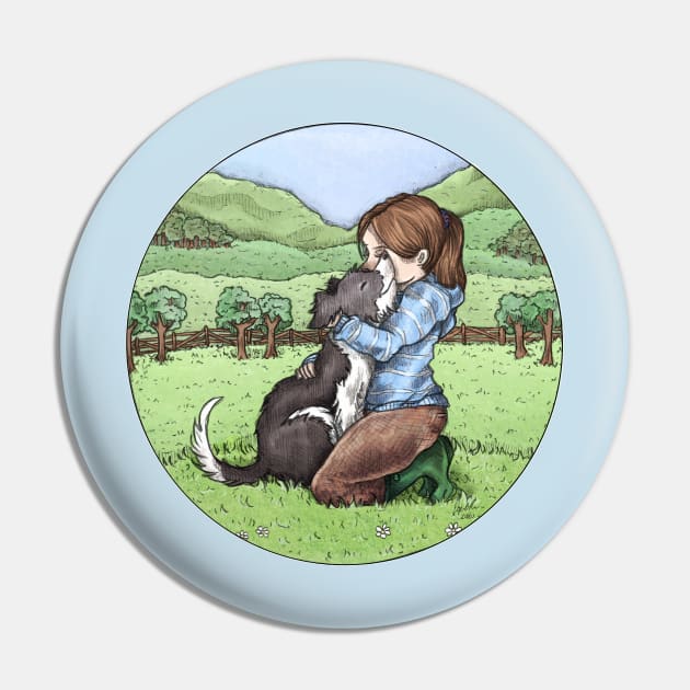 Collie Love Pin by Elspeth Rose Design