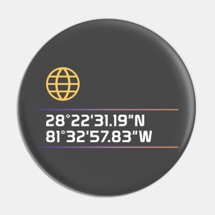 Epcot Spaceship Earth Coordinates Pin