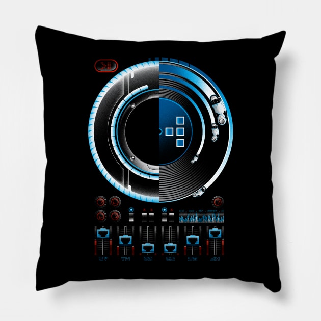 elec_TRON.ica Pillow by ShokXoneStudios