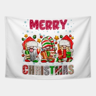 Merry Christmas Gnome Family Funny Xmas Tree Women Men Kids Tapestry