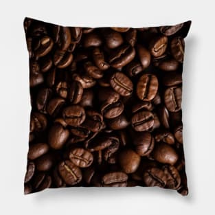 Dark Roasted Coffee Beans Caffeine Love Pillow