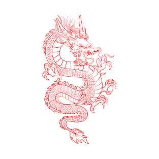 Red Asian Dragon T-Shirt