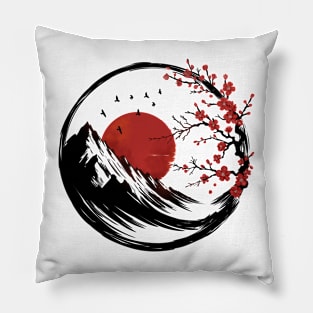 Enso Zen: Dawn's Tranquility Pillow