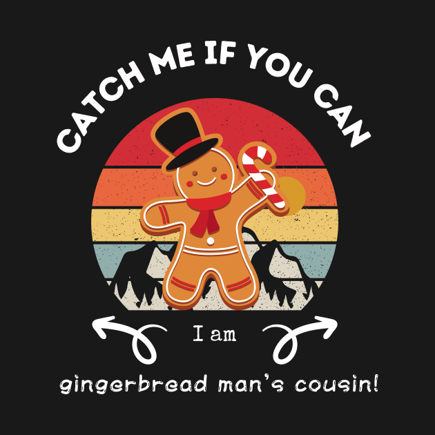 Gingerbread Man with Candy Cane by Tee Trendz