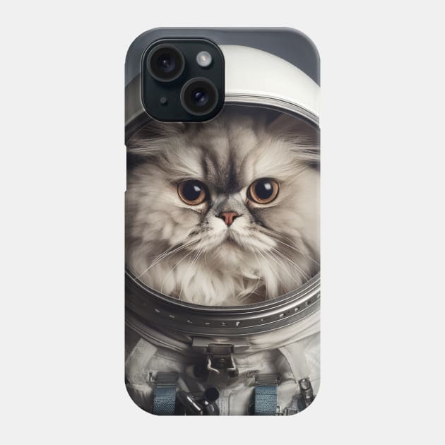 Astronaut Cat in Space - Persian Phone Case by Merchgard
