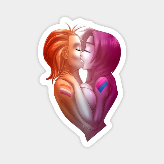 Kiss B Magnet by Martinuve