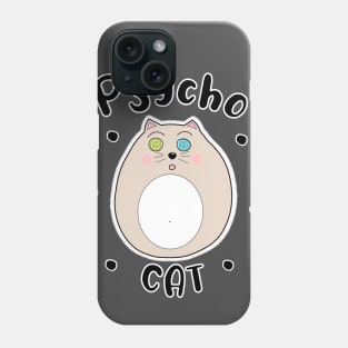 Psycho comic cat Phone Case