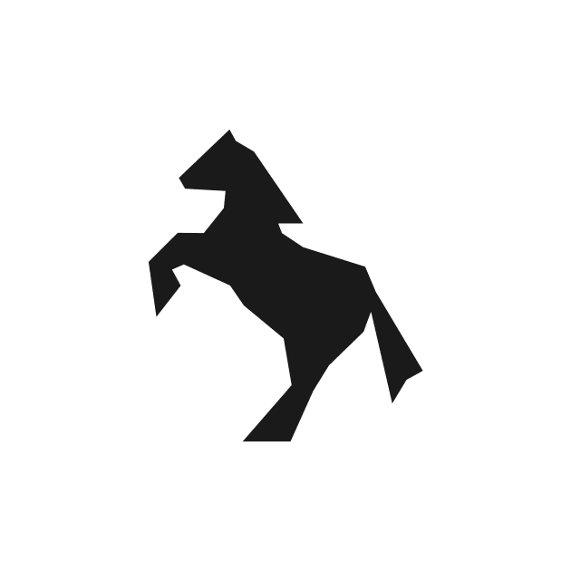 Abstract jumping horse silhouette by SooperYela