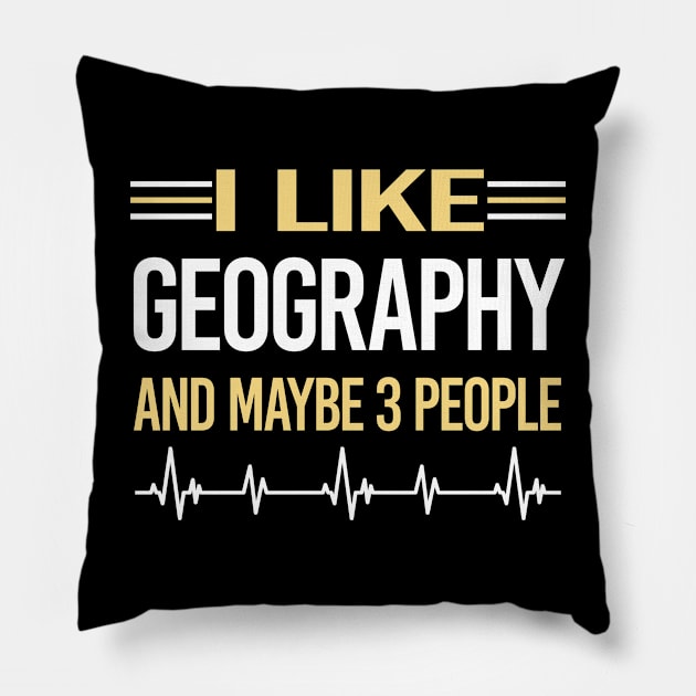 3 People Geography Pillow by symptomovertake