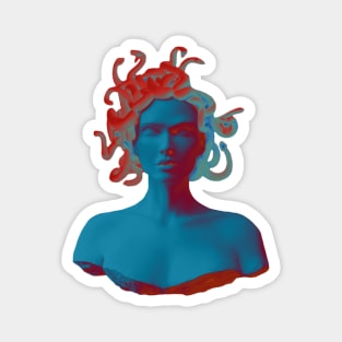 Medusa gorgon statue bust design - light version Magnet