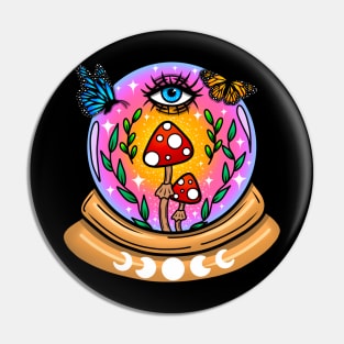 Third eye crystal ball Pin