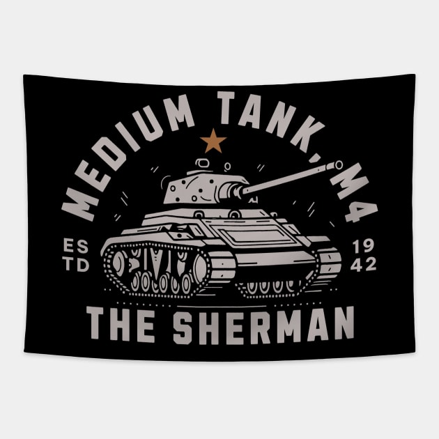 The M4 Sherman | World War 2 Vehicle Tapestry by Distant War