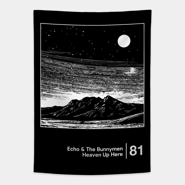 Echo & The Bunnymen - Minimalist Style Graphic Artwork Tapestry by saudade