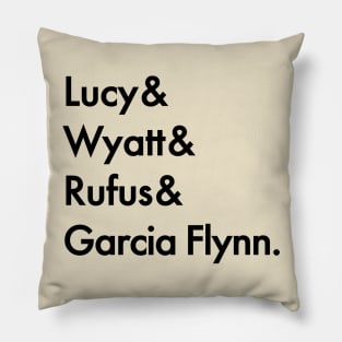 Timeless - Lucy & Wyatt & Rufus & Garcia Flynn. Pillow