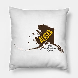 A funny map of Alaska Pillow