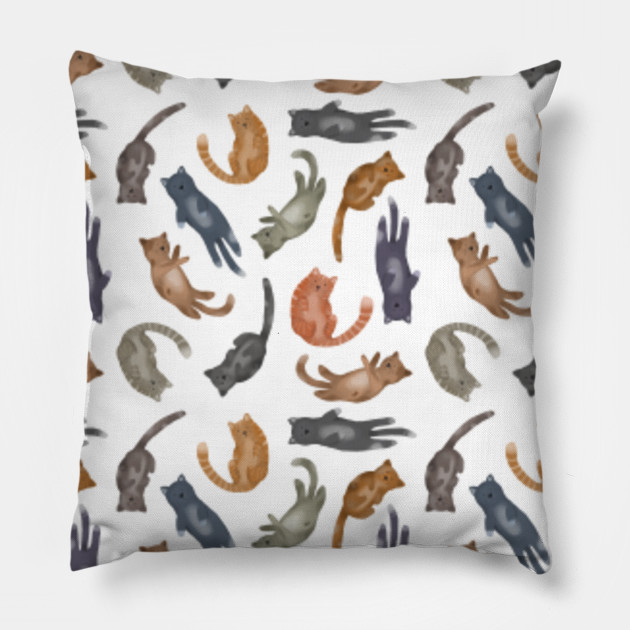 Cute Roly Poly Cat Print Pillow Teepublic Cute Roly Poly Cat Print Pillow