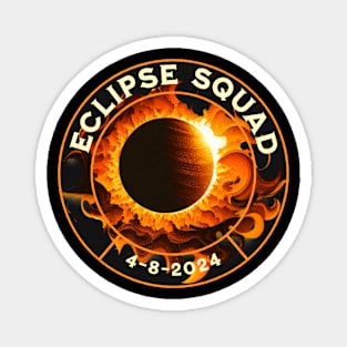 Solar Eclipse Sqaud 4-8-2024 Magnet