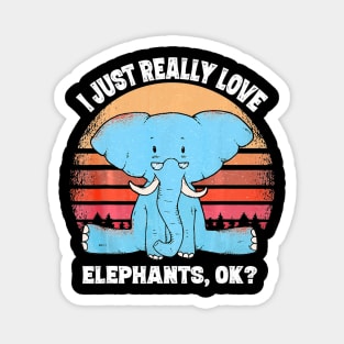 Love Elephant Shirt for Women and Girls Elephants Gifts Magnet