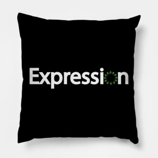 Expression creative artistic text design Pillow