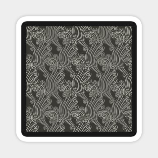 Seamless Wavy Swirls Pattern Magnet