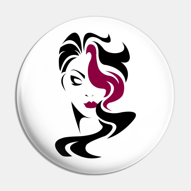 Red lips Pin by ArtVelenaRevers